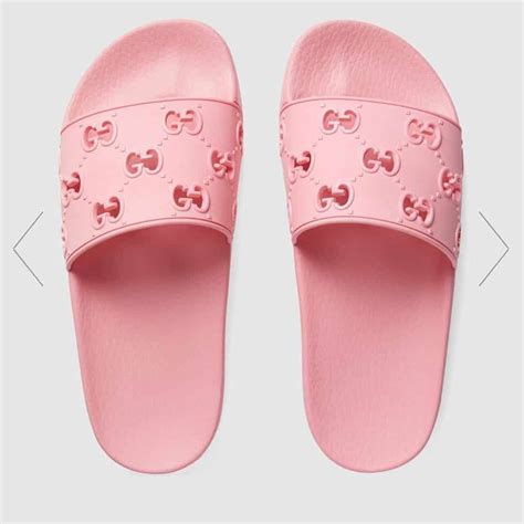 all pink Gucci slides